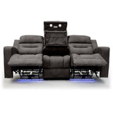 Faux Leather 3 Seater Sofa Recliner Tech - C-Love