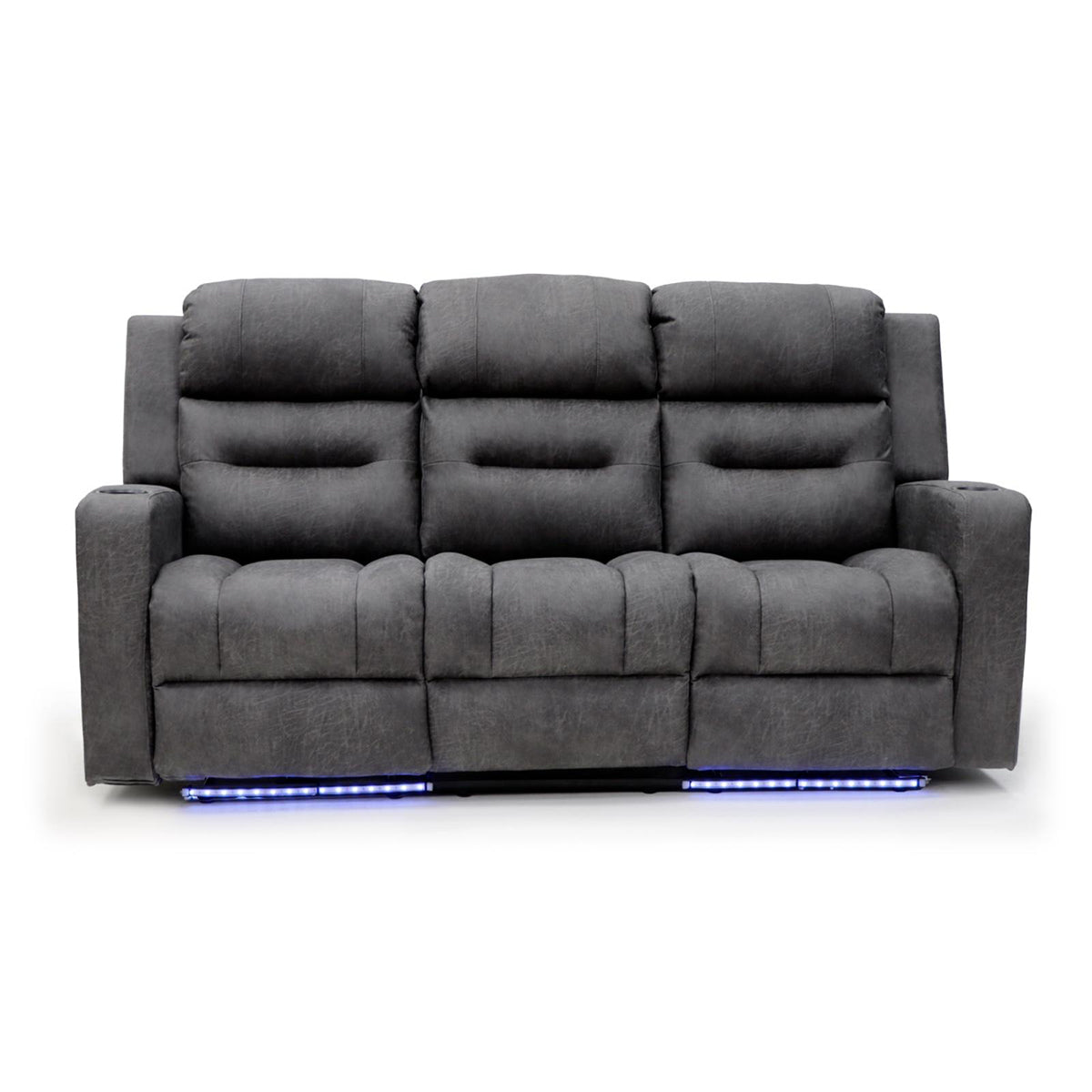 Faux Leather 3 Seater Sofa Recliner Tech - C-Love