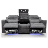 Faux Leather 3 Seater Sofa Recliner Tech - C-Love