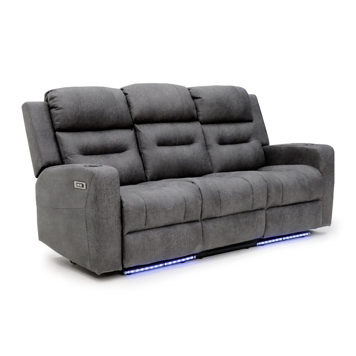 Faux Leather 3 Seater Sofa Recliner Tech - C-Love