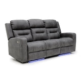 Faux Leather 3 Seater Sofa Recliner Tech - C-Love