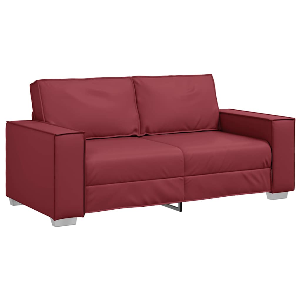 Faux Leather 3 Seater Sofa - Vantage Home