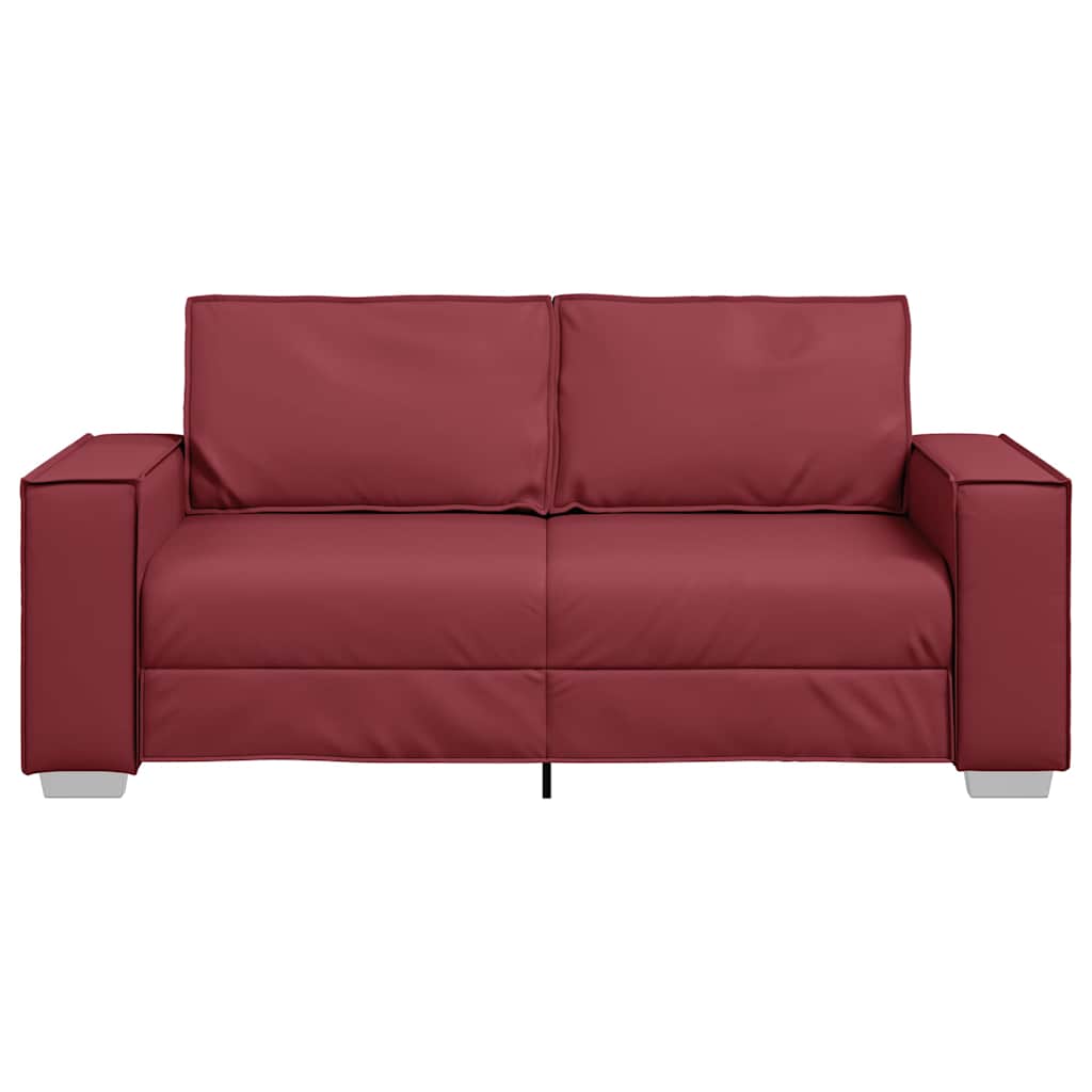 Faux Leather 3 Seater Sofa - Vantage Home