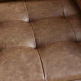 Faux Leather 3 Seater Sofa With Bolster Cushions - Henley