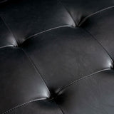 Faux Leather 3 Seater Sofa With Bolster Cushions - Henley
