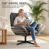 Faux Leather Accent Chair 75cm Wide With Padded Cushion - Velmora