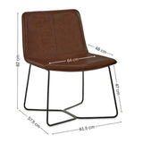 Faux Leather Accent Chair - Joren