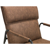 Faux Leather Accent Chair With Black Metal Frame - Gramercy