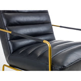 Faux Leather Accent Chair With Gold Frame - Giorgio