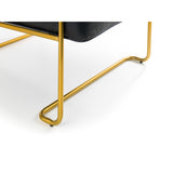 Faux Leather Accent Chair With Gold Frame - Giorgio
