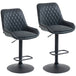 Faux Leather Adjustable Retro Bar Stools Swivel in Set Of 2 - Velmora