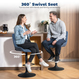 Faux Leather Adjustable Retro Bar Stools Swivel in Set Of 2 - Velmora