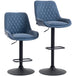 Faux Leather Adjustable Retro Bar Stools Swivel in Set Of 2 - Velmora