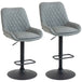 Faux Leather Adjustable Retro Bar Stools Swivel in Set Of 2 - Velmora
