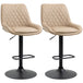 Faux Leather Adjustable Retro Bar Stools Swivel in Set Of 2 - Velmora