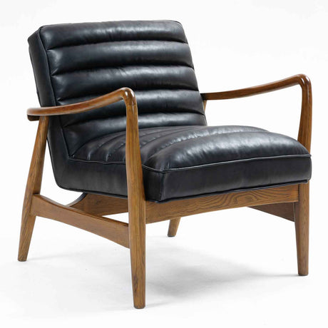 Faux Leather Armchair 69cm Wide With Wooden Frame - Club