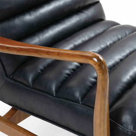 Faux Leather Armchair 69cm Wide With Wooden Frame - Club