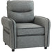 Faux Leather Armchair 80cm Wide - Velmora