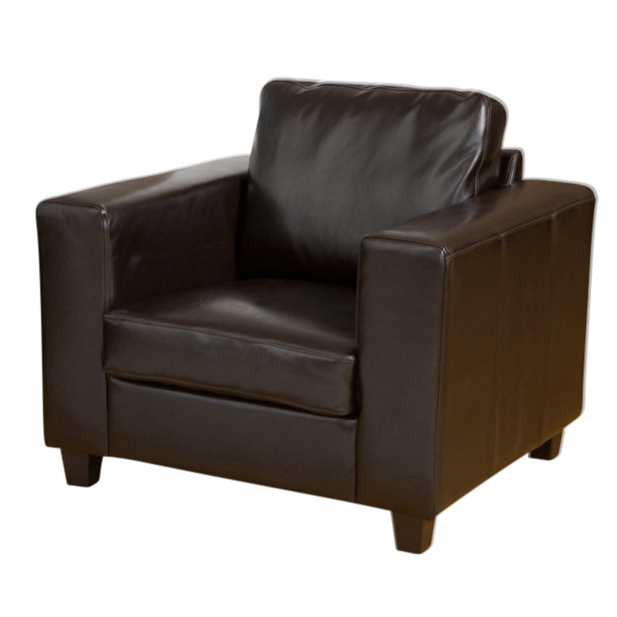 Faux Leather Armchair 91cm Wide - Kensington Home