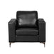 Faux Leather Armchair 91cm Wide With Metal Legs - Kensington Home