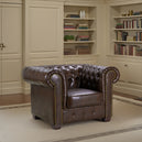 Faux Leather Armchair - Chesterfield