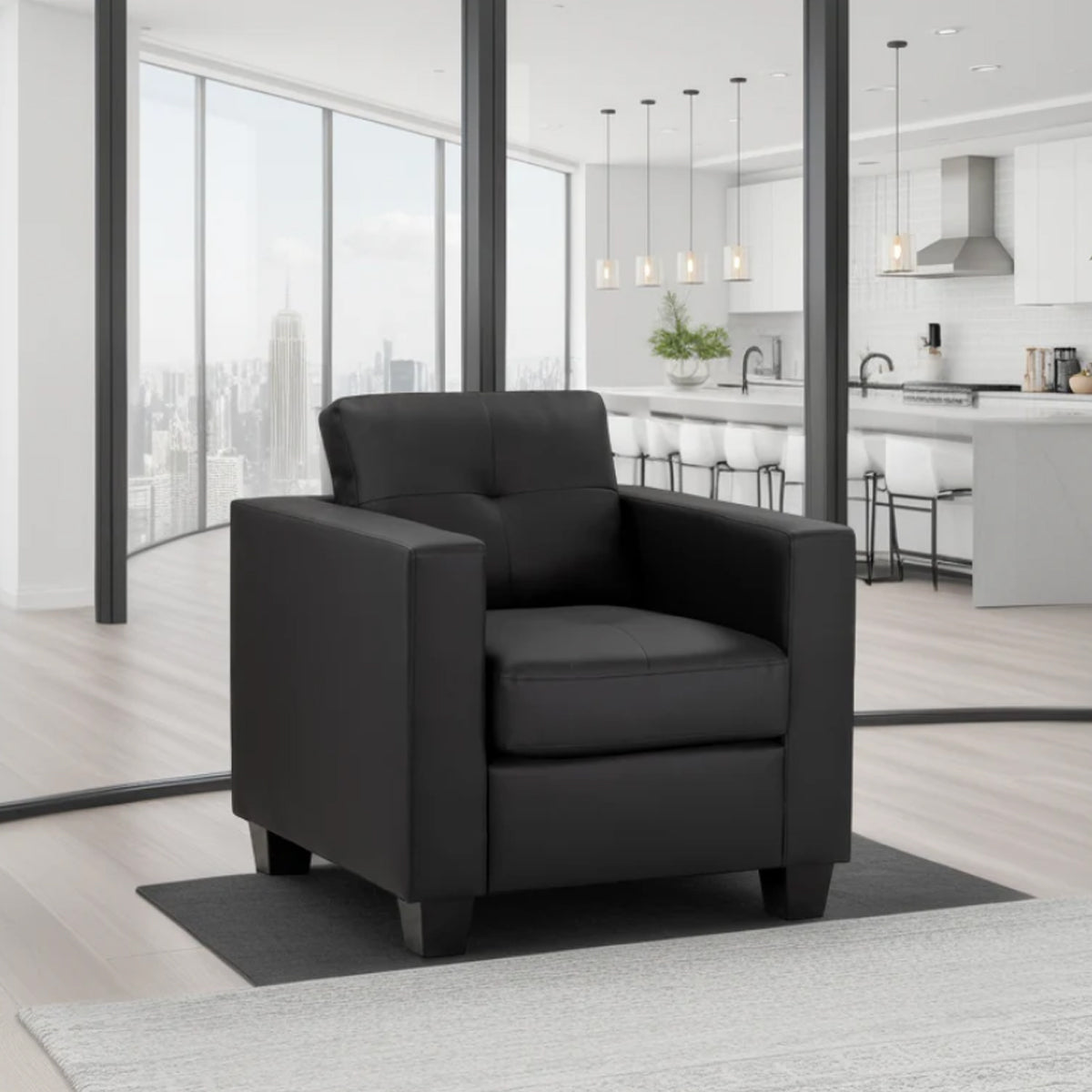 Faux Leather Armchair - Jerry