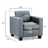 Faux Leather Armchair - Jerry