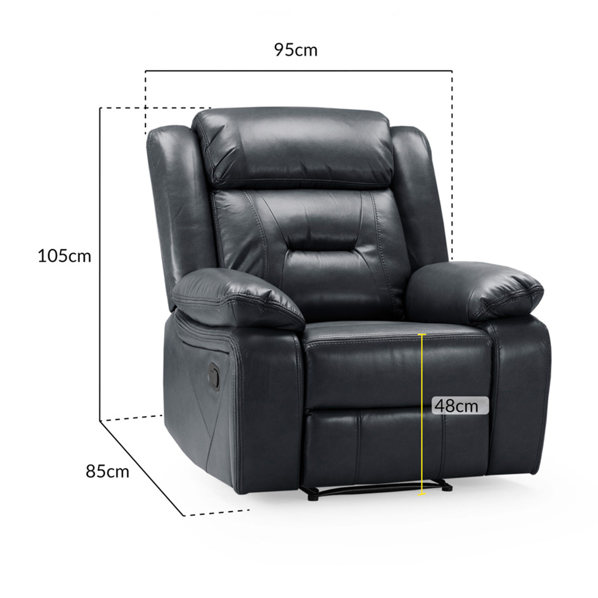 Faux Leather Armchair Recliner - Novie