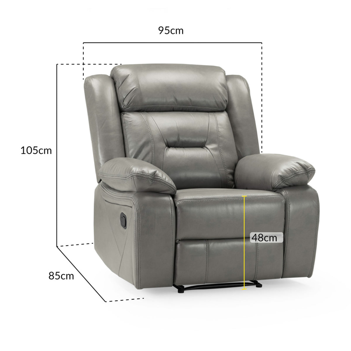 Faux Leather Armchair Recliner - Novie