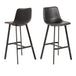 Faux Leather Bar Chairs in Set Of 2 - Oregon