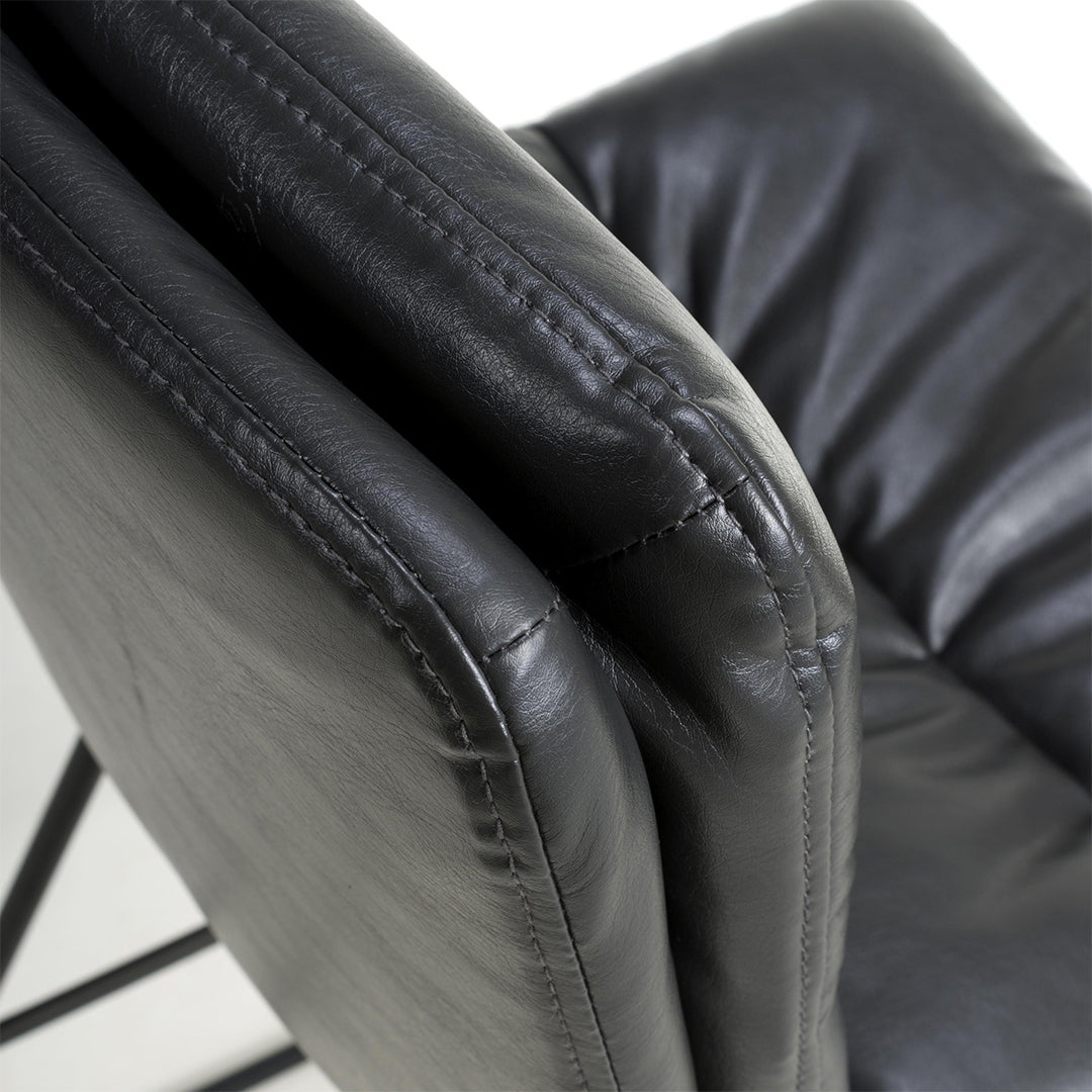 Faux Leather Bar Chairs in Set Of 2 - Argyle