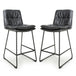 Faux Leather Bar Chairs in Set Of 2 - Argyle
