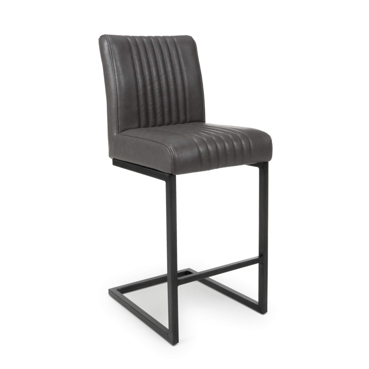 Faux Leather Bar Chairs in Set Of 2 Cantilever - Archer