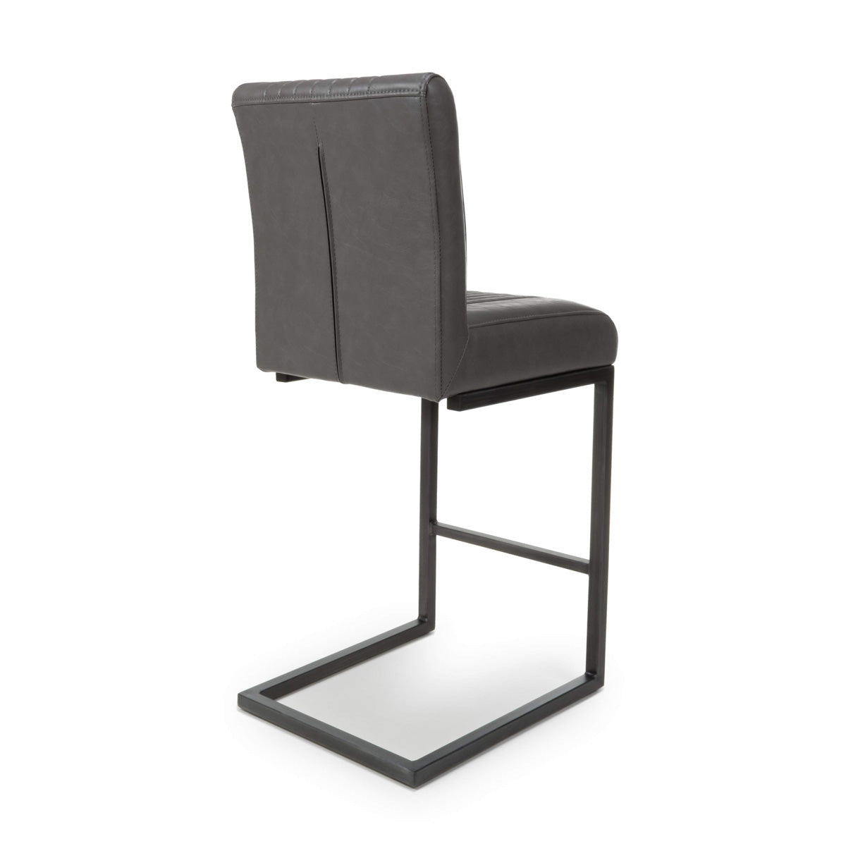 Faux Leather Bar Chairs in Set Of 2 Cantilever - Archer