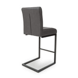 Faux Leather Bar Chairs in Set Of 2 Cantilever - Archer