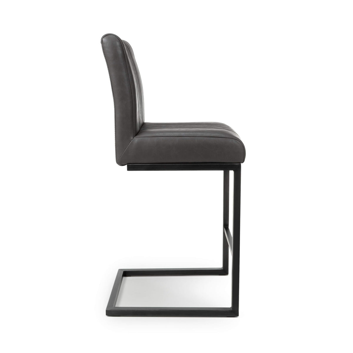 Faux Leather Bar Chairs in Set Of 2 Cantilever - Archer