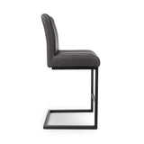 Faux Leather Bar Chairs in Set Of 2 Cantilever - Archer