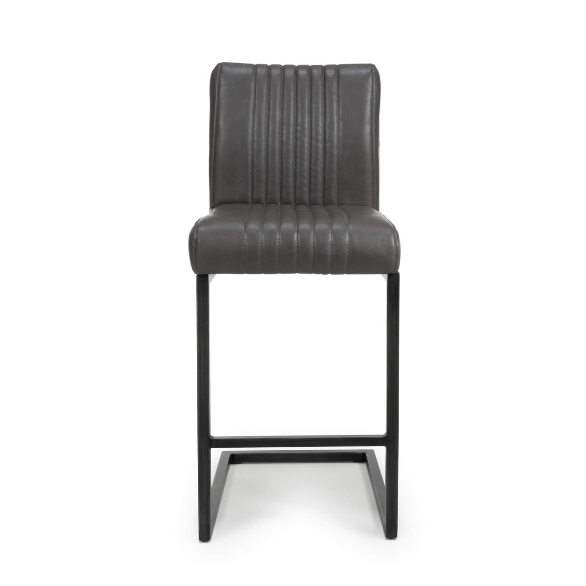 Faux Leather Bar Chairs in Set Of 2 Cantilever - Archer