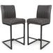 Faux Leather Bar Chairs in Set Of 2 Cantilever - Archer