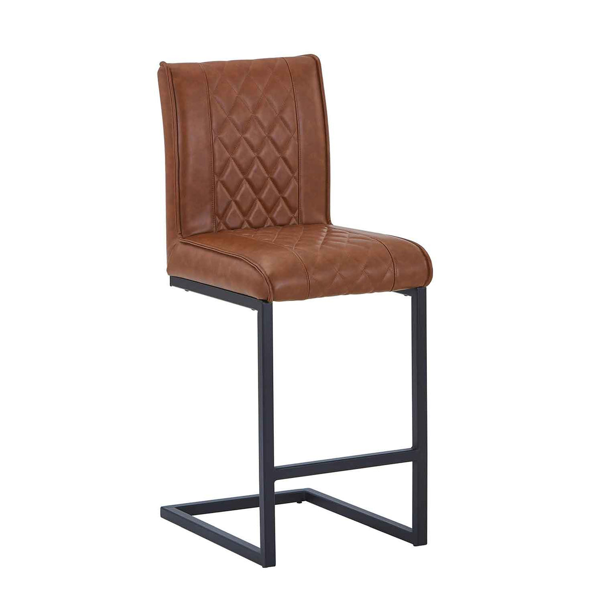 Faux Leather Bar Stool 41cm Wide - Warwick