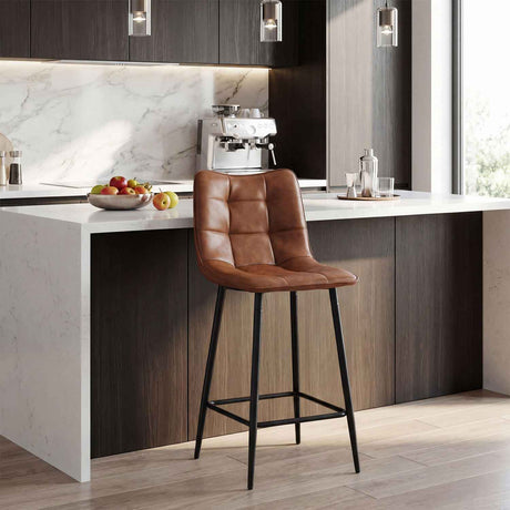 Faux Leather Bar Stool 42cm Wide - Alnwick