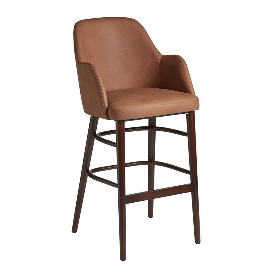 Faux Leather Bar Stool - Aztec