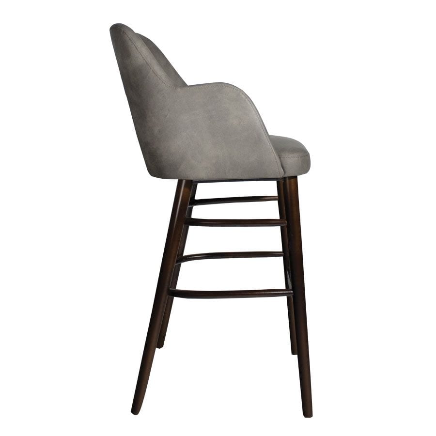 Faux Leather Bar Stool - Aztec
