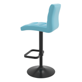 Faux Leather Bar Stool With Black Base - Dunley