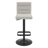 Faux Leather Bar Stool With Black Base - Dunley