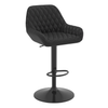 Faux Leather Bar Stool With Black Base - Saxby
