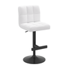 Faux Leather Bar Stool With Black Metal Pedestal Base - Goldcrest