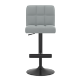 Faux Leather Bar Stool With Black Metal Pedestal Base - Goldcrest