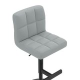 Faux Leather Bar Stool With Black Metal Pedestal Base - Goldcrest