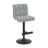 Faux Leather Bar Stool With Black Metal Pedestal Base - Goldcrest